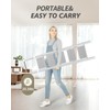 SOLADDER 5 Step Ladder, Folding Step Stool, White Foldable Iron