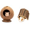YANJIY Set of 2 Hiding Small Animals Hamster Bed Wooden