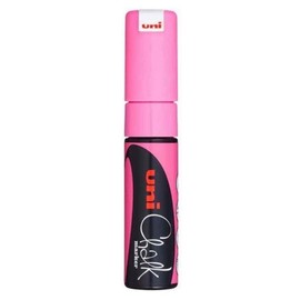 UNI CHALK PWE-8K FL PINK MARKER CHISEL TIP 8.0mm - Single Marker