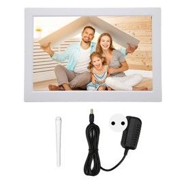 10.1 Inch WiFi Digital Picture Frame Smart 16GB Memory Auto Rotate 1280x800 IPS Touch Screen Photo Frame 100‑240V EU Plug