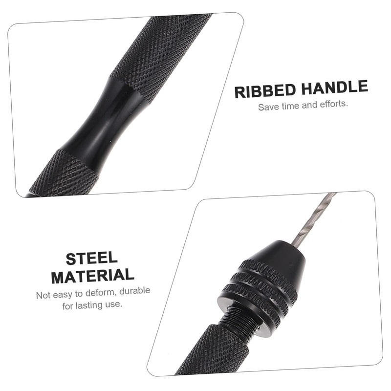 Mipcase Hand Drill Set Steel Pin Vise Jewelry Drills for