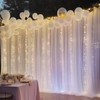 Shillance 30ft x 10ft White Backdrop Curtain with Lights for