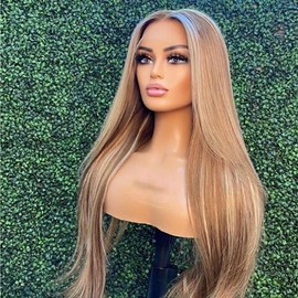 Lovestory Synthetic Lace Front Wig Long Silky Straight Hair Wig Heat Resistant Glueless Lace Front Wig for Women 13x4 Free Part Gorgeous Lace Wig