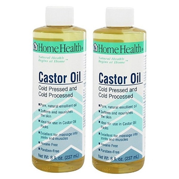 Home Health Castor Oil 8 Fl Oz (Pack of 2)