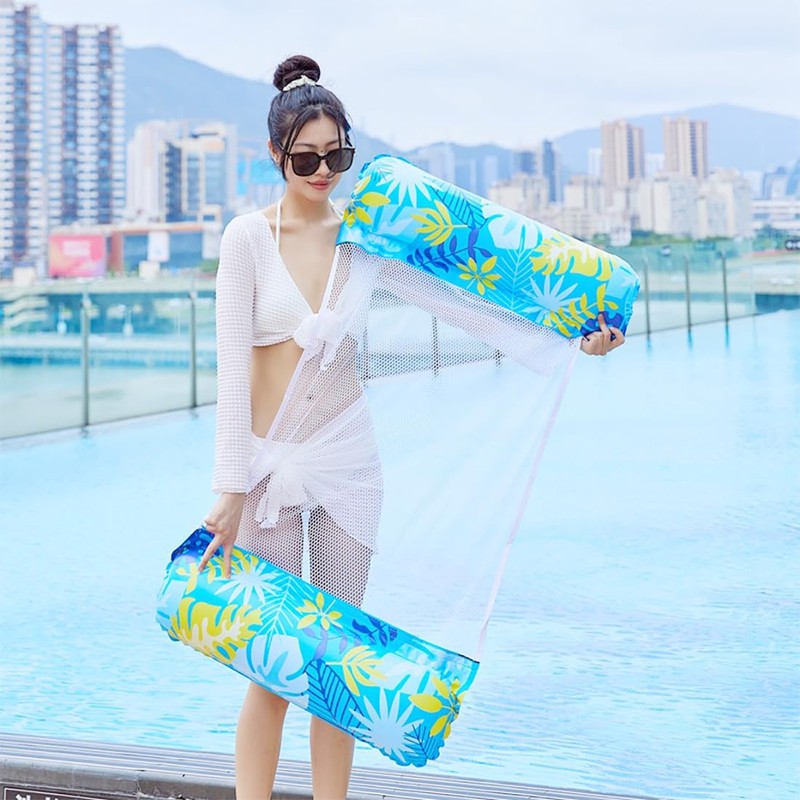 Swim Ring Float, Leaf Pattern Float, Water Hammock, Strong Buoyancy,