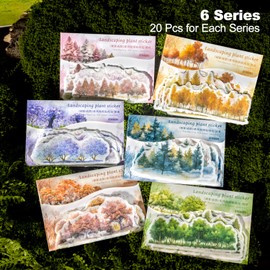 AuriicLeaf Tree Washi Stickers Set, 120PCS Nature-Inspired Forest Stickers for Scrapbooking, Journaling, DIY Crafts, and Art Supplies