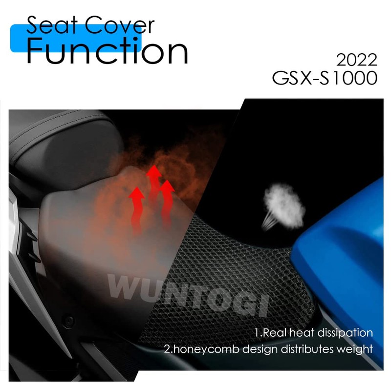 FOR Suzuki GSX S1000 Motorcycle Seat Cover Breathable GSXS1000 3D