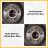 REPAIROCK 4pcs OD 72.6mm to ID 63.4mm Aluminium Alloy Car