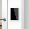 Smart WiFi Touch Light Switch, Black, Single Control Panel, Voice