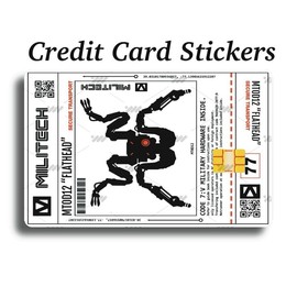 Arasaka Cyberpunk Themed 2077 Style Credit Card Skin with QR Code and Property Label Design:_Flathead