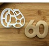 Sweet Prints Inc Number 60 Cookie Cutter - Dishwasher Safe