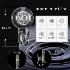 Clear Suction Cup Hooks for Shower Set of 2, Towel Hooks for Bathrooms, Reusable Removable Towel Holder, Shower Hooks for Robes, Loofahs, Coat, Door and Window Glass, Wreath Hooks for Christmas