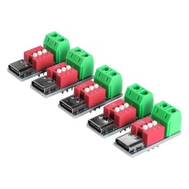 VOANZO 5PCS USB-C PD Trigger Board Module PD/QC Decoy Board for Fast Charging USB Type-C to 5V 9V 12V 20V Power Delivery Boost Module for High-Speed Charging