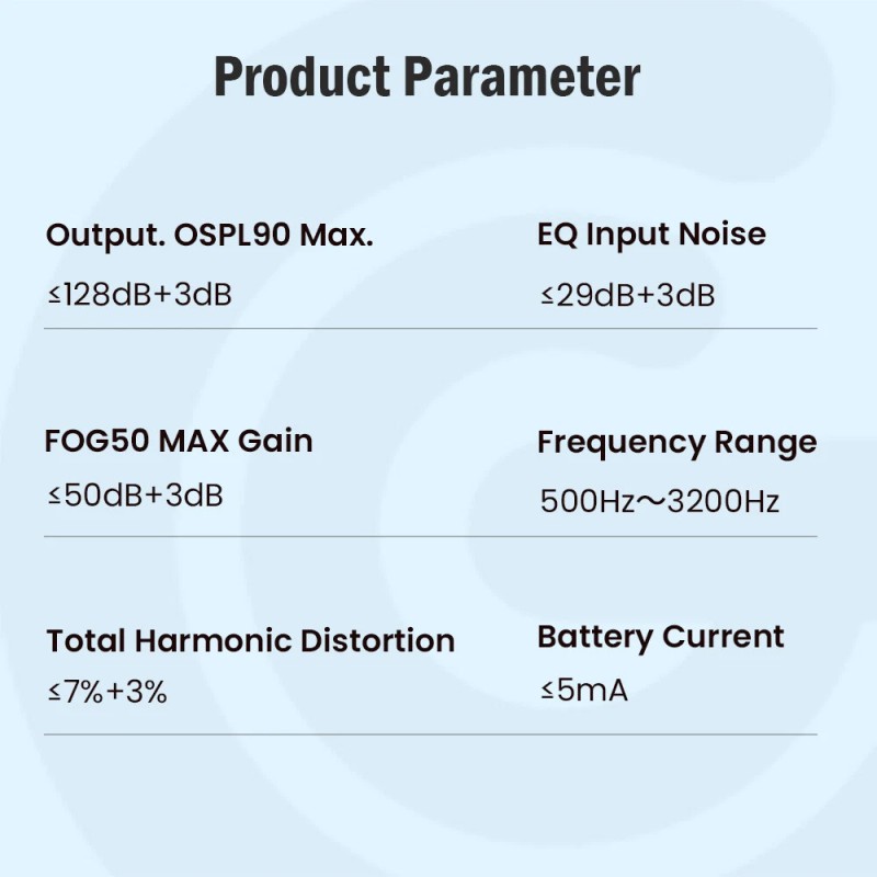 JINGHAO Rechargeable Hearing Amplifier – 18H Battery, Noise Reduction &