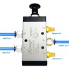 AOMAG Pneumatic 3/8" PT 5 Way 2 Postion Air Hand