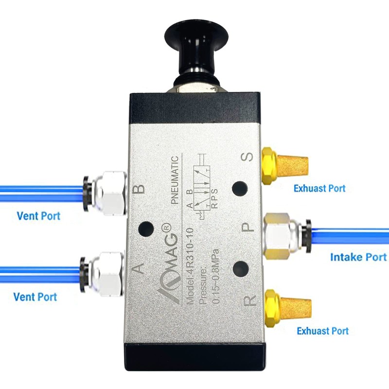 AOMAG Pneumatic 3/8" PT 5 Way 2 Postion Air Hand