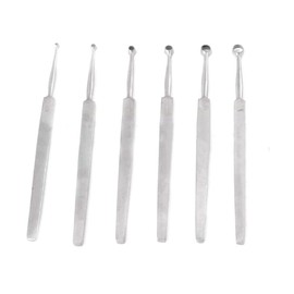 OdontoMed2011 Fox Dermal CURETTES Dermatology 1MM-6MM ENT 6 PCS Stainless Steel Instruments ODM