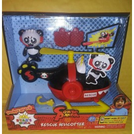 Just Play Ryan's World Combo Panda Rescue Helicopter Disk Launcher, Action Figure 3+