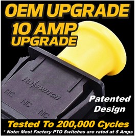 10AMP OEM Upgrade Blade PTO Switch for Land Pride Razor ZT ZT60 ZT72, ZT60i ZT72i, ZT360 ZT372 Zero Turn Radius Mowers, LandPride Deck Engage, Push Pull Red Knob