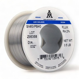 AIM Solder 60-40 Tin Lead Rosin Core Solder Wire for Electrical Soldering 0.032inch, 0.5lb (0.8mm / 227g)