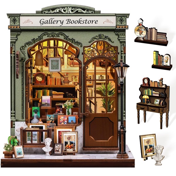 Cutefun Book Nook Kit - DIY Miniature Dollhouse Kit for