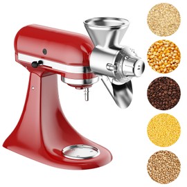 Grain Mill Attachment for Kitchenaid Stand Mixer, Flour Mill for Kitchenaid, Fit for Non-Oily Dry Grain Corn, Coffee Bean, Buckwheat, Oats, Millet, Wheat, Flour Mill Attachment by Cofun