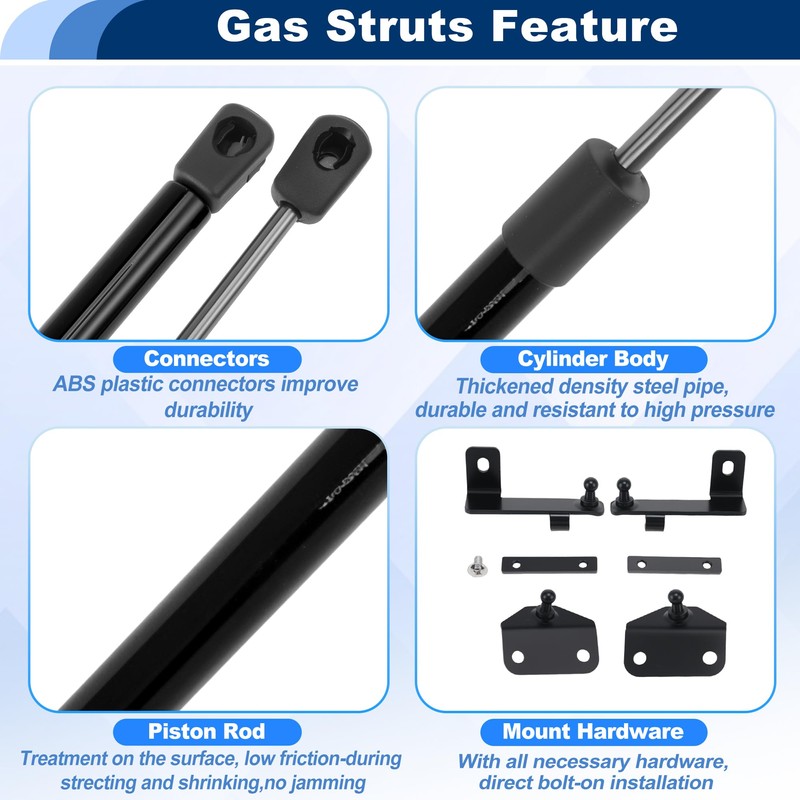 ARISELIFT Hood Struts Lift Supports for Jeep Wrangler JL 2018-2025