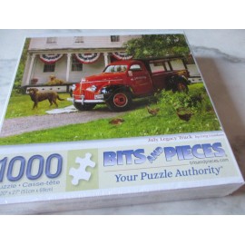 Bits And Pieces 1,000 Piece Greg Giordano Art Puzzle " July Legacy Truck "  20" x 27" Bits