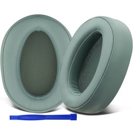 SOULWIT Ersatz Ohrpolster für Sony h.Ear on MDR-100A (MDR100A), MDR-100AAP (MDR100AAP), MDR-H600A (MDRH600A) Kopfhörer, Ersatzpolster mit weicherem Protein-Leder (Grün)