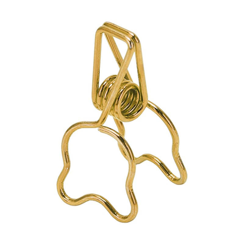 100pcs Binder Clip Hollow Cartoon Bear Long Tail Metal Paper