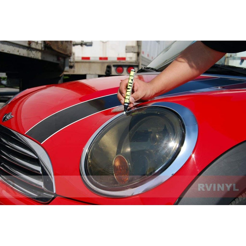 Rvinyl Headlight Pre Cut Film Cover Kit in Blackout Smoke