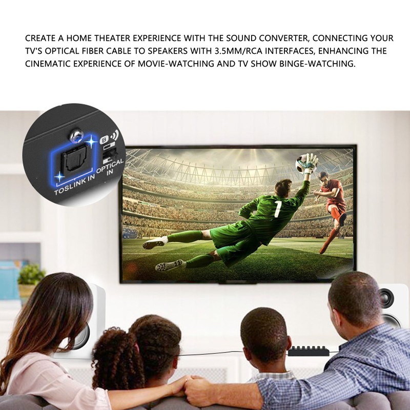 Digital to Analog Sound Converter Bluetooth Connection 3.5mm RCA Jack