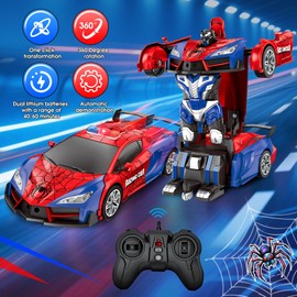 PATEMZON Remote Controlled Car, 2.4 GHz Spider RC Car, 2-in-1 Transformation Toy, with Remote Control Light, Christmas Birthday Gifts for 3+ Children, Boys, Girls Toy