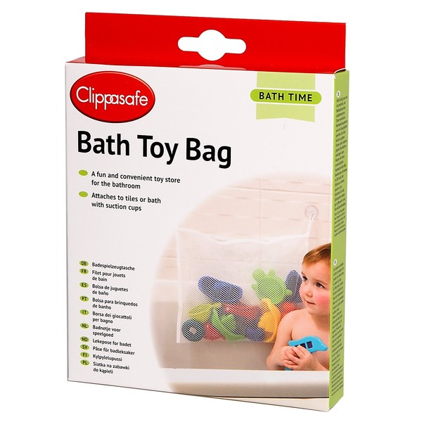 Clippasafe Bath Toy Bag - White