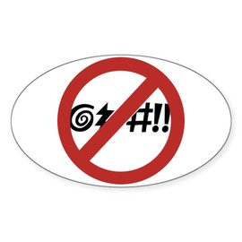 CafePress No Cursing Allowed, Virginia Beach, VA Sticker (Ov Oval Car Bumper Sticker