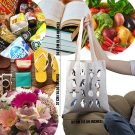 PWHAOO Penguin Lover Gift Penguin Design Tote Bag (Penguin Design T C)