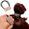 Sparkle Ponytail Cuff Metallic U-shaped Hair Rings Silver or Gold