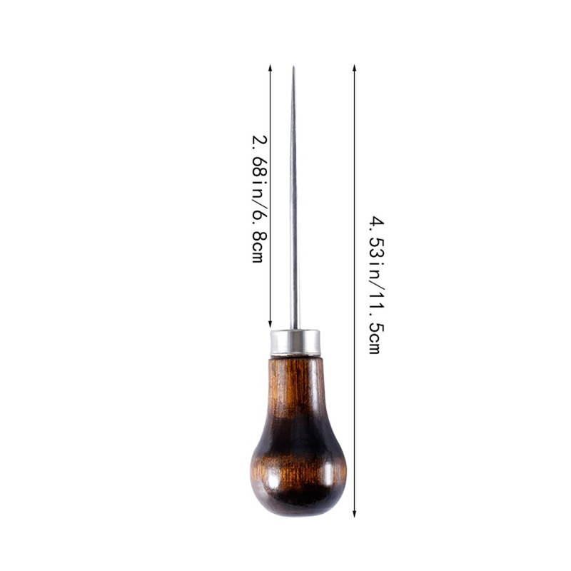 Awl Stainless Wood Handle Sewing DIY Stitching Craft Hole Punching