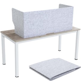 Dunzoom Large Desk Divider 47. 3 x 15. 7 Inch Desk Privacy Panel Foldable Portable Noise Reducing Partition for Students Office Classroom