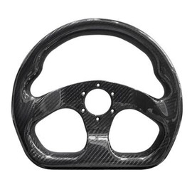 Hiracing Universal 320mm Full Carbon Fiber Racing Steering Wheel Flat Bottom D shape Steering Wheel 6 Holes Semicircle Jet (02)