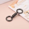 MECCANIXITY Spring Double Ring Keychain Dual Keyring Holder Detachable Spring