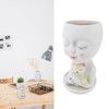 Face Flowerpot Fadeless Resin Head Planter DIY Decorative Adorable Succulent