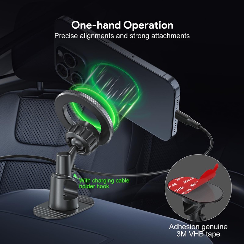 Esoulk Ring Magnetic Strong Car Holder Dashboard Windshield Air Vent