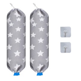 Gearific Plastic Bag Holder Grocery Bag Storage Holder Carrier BagShopping Bag Holder Organizer and Dispenser for Home Kitchen (2)