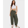 TARSE Women Linen Pants Summer Casual Loose High Waist Palazzo