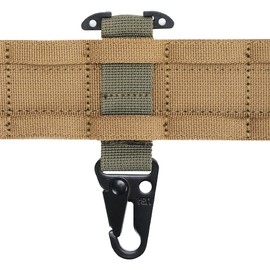 Tactical Gear Clip with Clash Hook, T-Mount Molle Key Clip, Battle Belt Clip for Bag, Vest, and Molle System Accessories