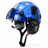 Safety Helmet with Built-In Visor & Removable Earmuffs – Style