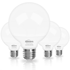 Vanity Light Bulbs 60 Watt Equivalent - G25 Globe LED Bulbs 2700K Warm White E26 Medium Base Light Bulbs for Bathroom Vanity Mirror 5W,500LM,Non-dimmable,4 Pack
