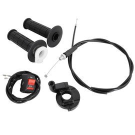 Mini Bike Throttle Cable Kit,Twist Throttle Accelerator Handle Grips for 50cc 90cc 110cc 125cc Pit Bike Dirtbike,22mm 7/8 Motorcycle Throttle Assist(with Switch,Cable Moving Length 4.7'')