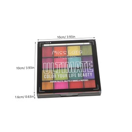 Minkissy 16-Color Eyeshadow Palette Waterproof Matte and Glitter Eye Shadow for Beginners for Stage Makeup and Festivals Versatile Face Paints Sequins